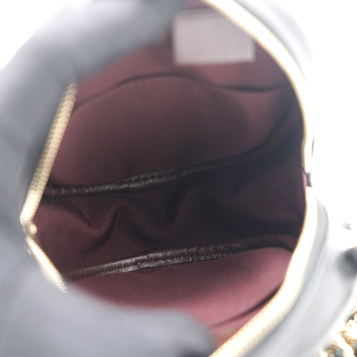Chanel Mini Round Purse Vanity Caviar Leather Black