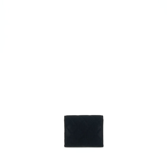Chanel Velvet CC Logo Small Flap Wallet Black LGHW