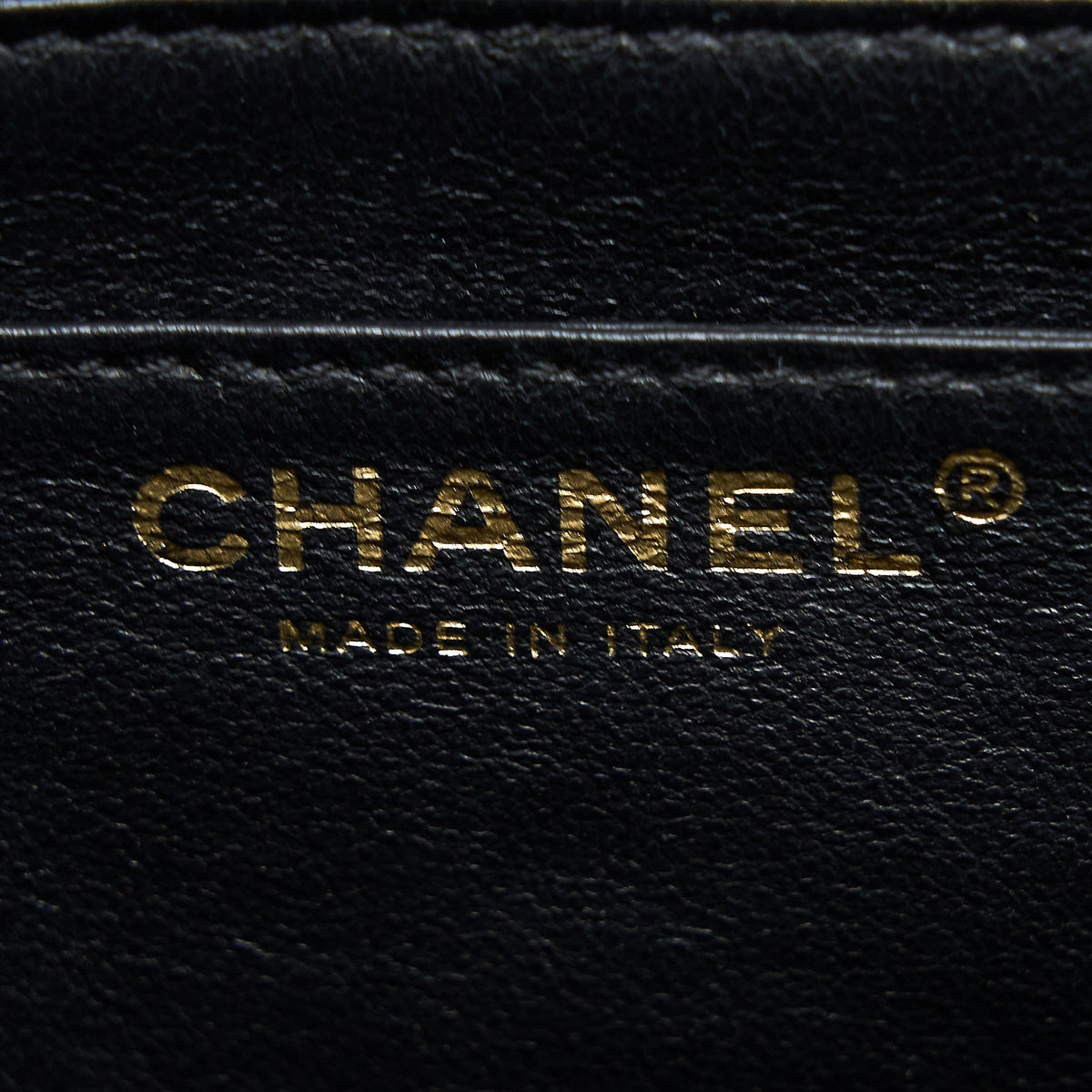 Chanel Vintage Top Handle Flap Bag Caviar Black GHW