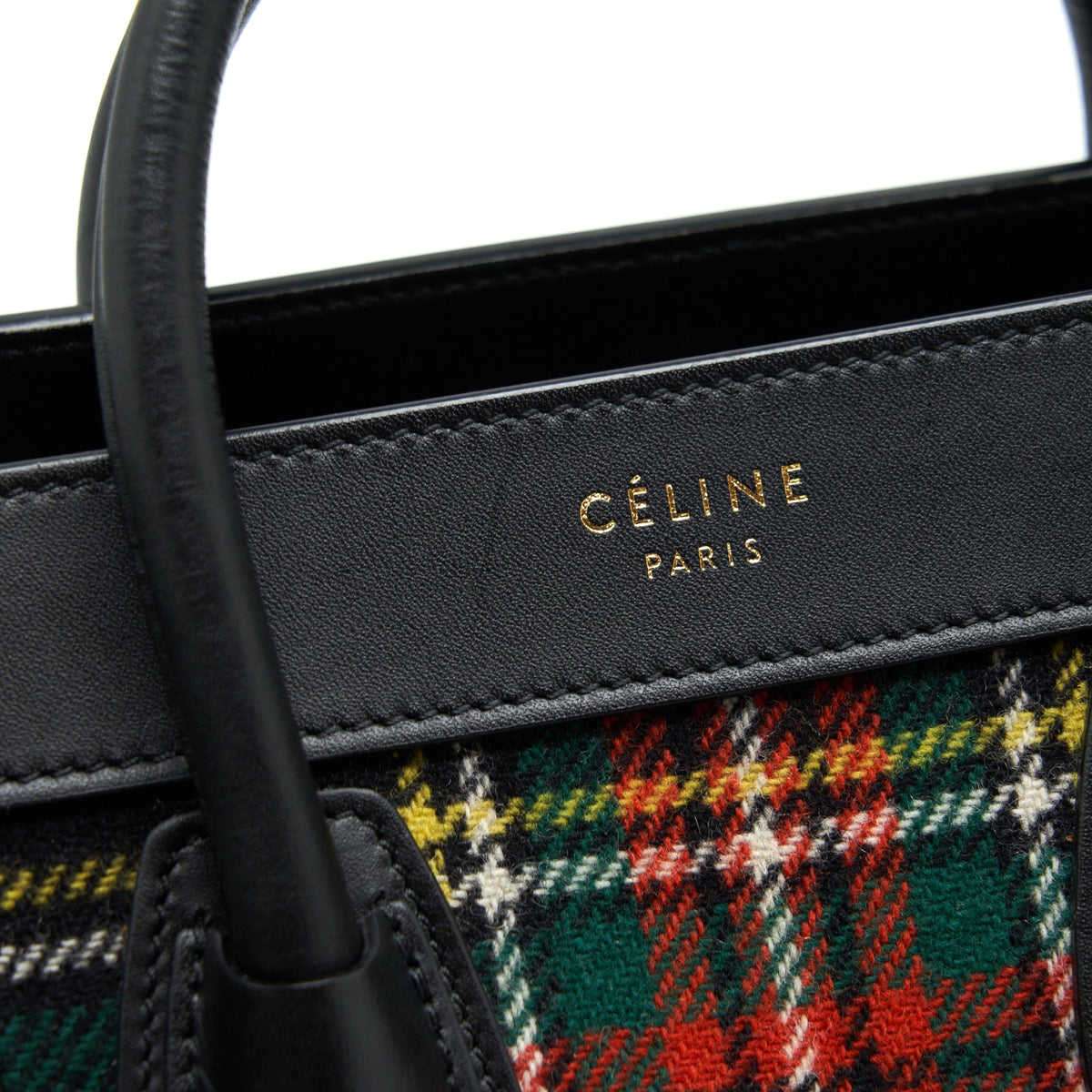 Celine Nano Luggage Bag Fabric/ Leather Multicolour