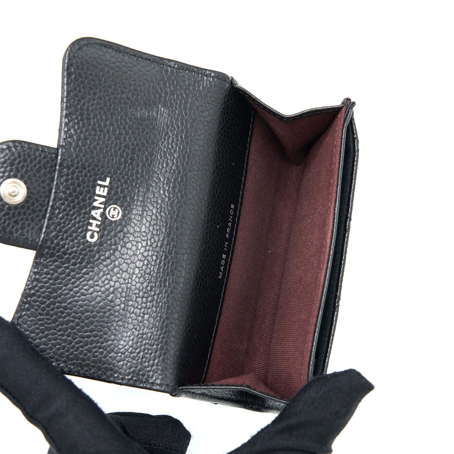 Chanel Classic Flap  Holder Caviar Black SHW