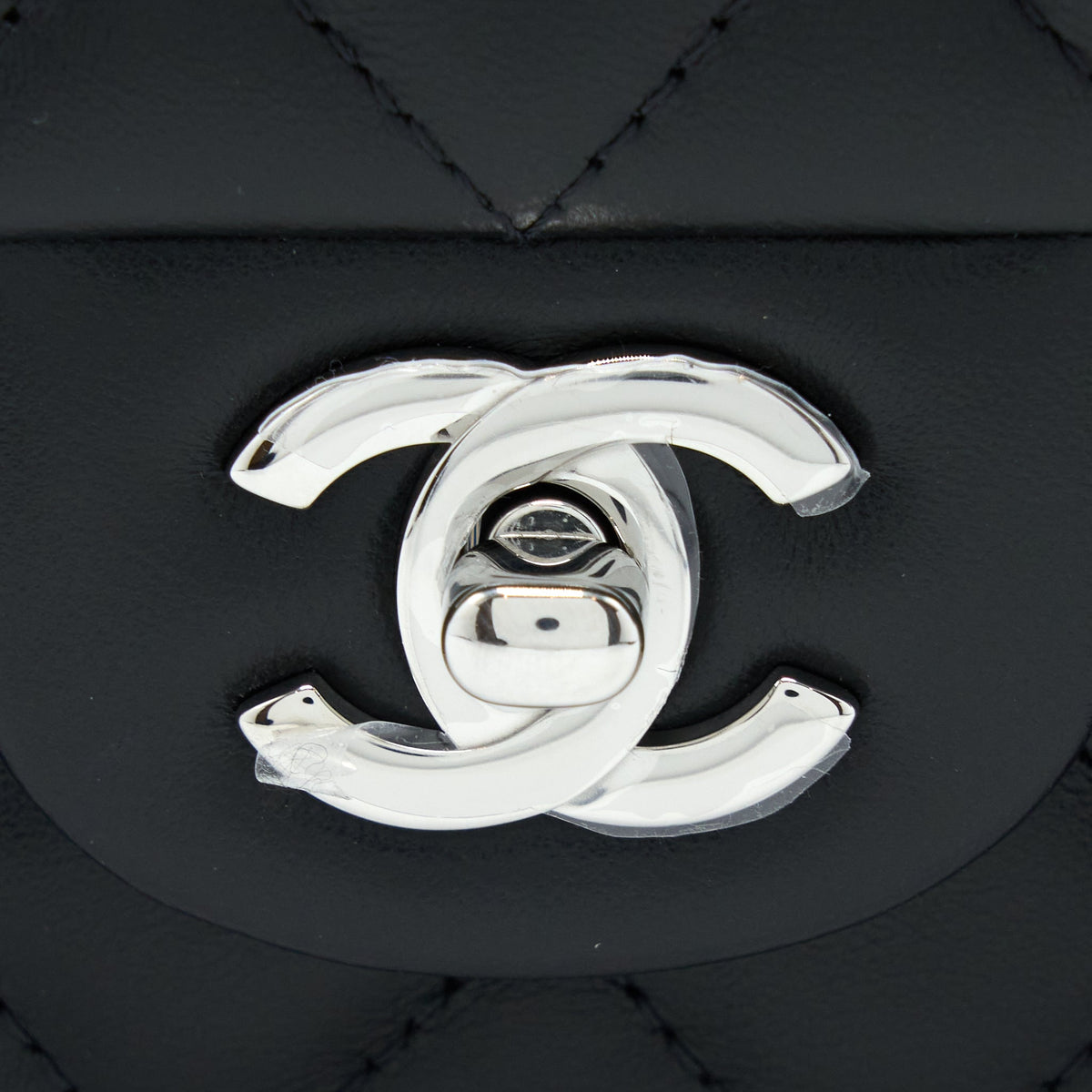 Chanel Mini Rectangular Lambskin Black SHW(Microchip)