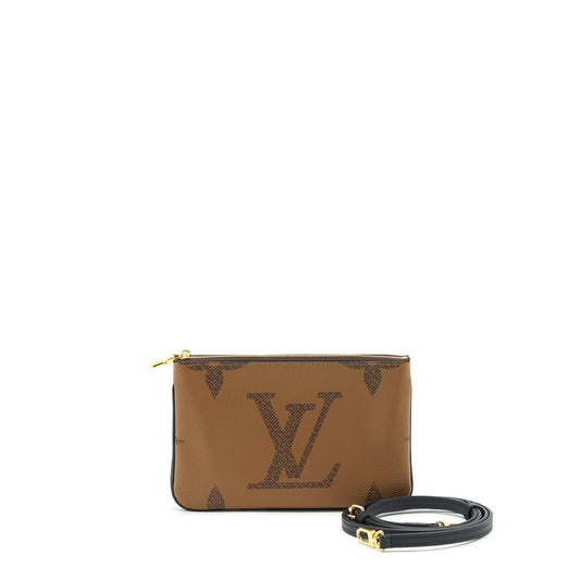 Louis Vuitton Double Zip Pochette Monogram GHW