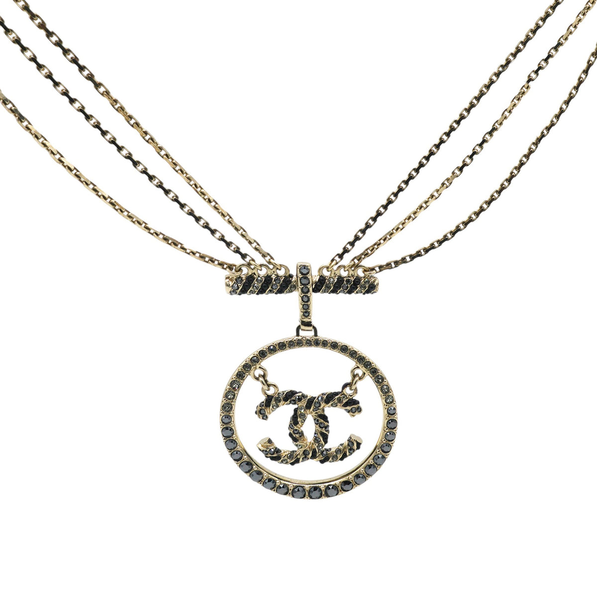Chanel Gold CC Chanel Vintage Charm Necklace
