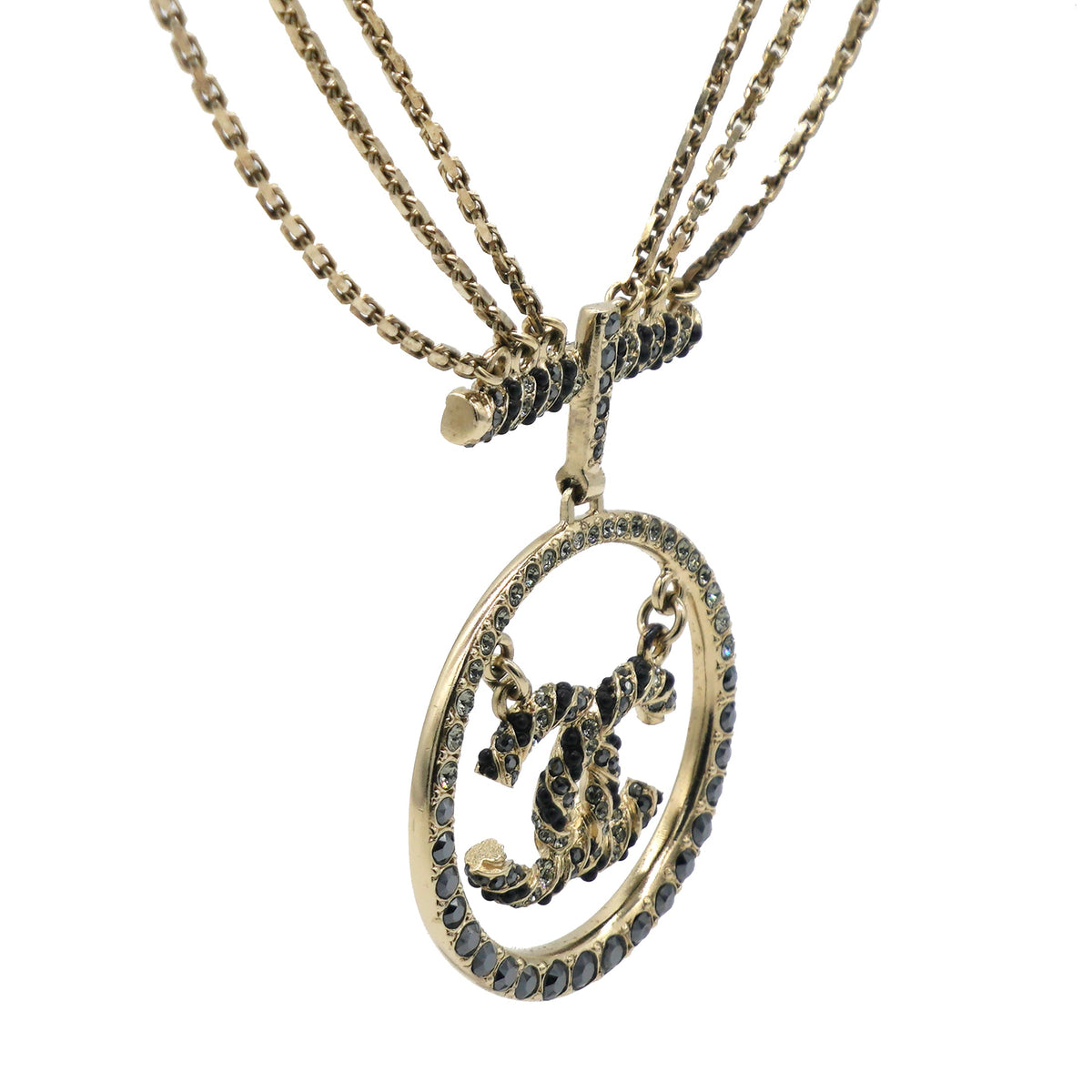 Chanel Gold CC Chanel Vintage Charm Necklace