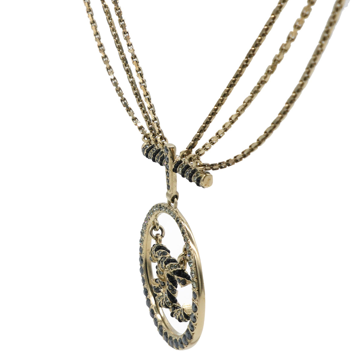 Chanel Gold CC Chanel Vintage Charm Necklace