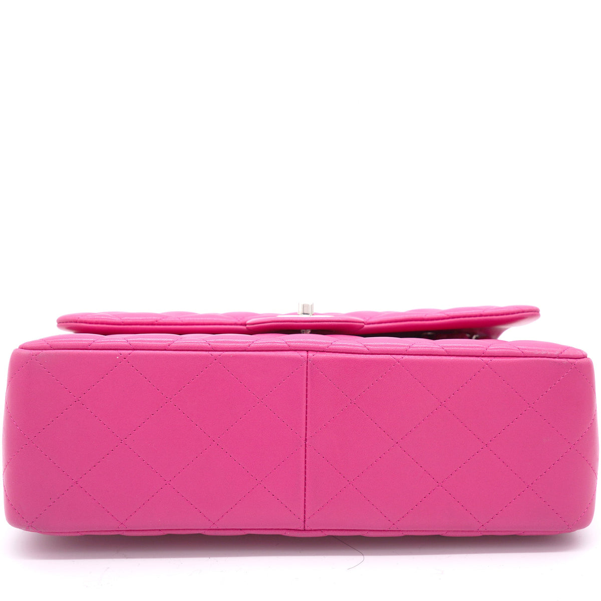 Chanel Pink Quilted Lambskin Leather Jumbo Classic Double Flap Bag
