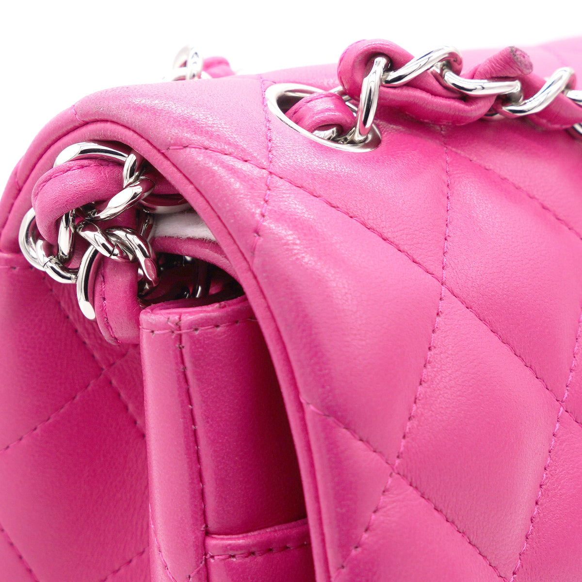 Chanel Pink Quilted Lambskin Leather Jumbo Classic Double Flap Bag