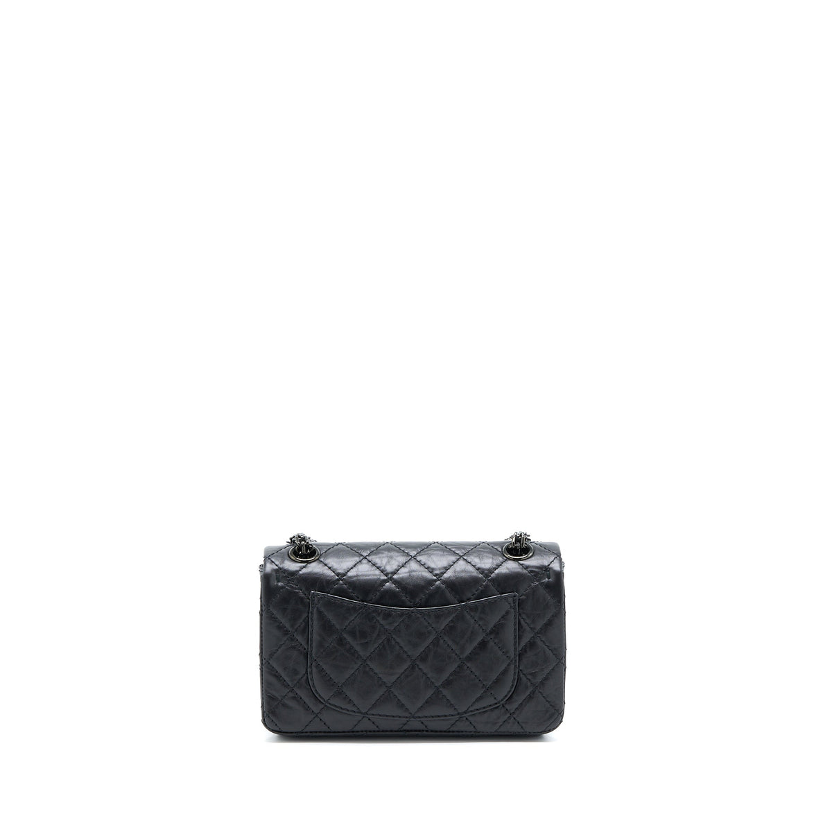 Chanel Mini 2.55 Reissue Aged Calfskin So Black With Black Hardware (Microchip)