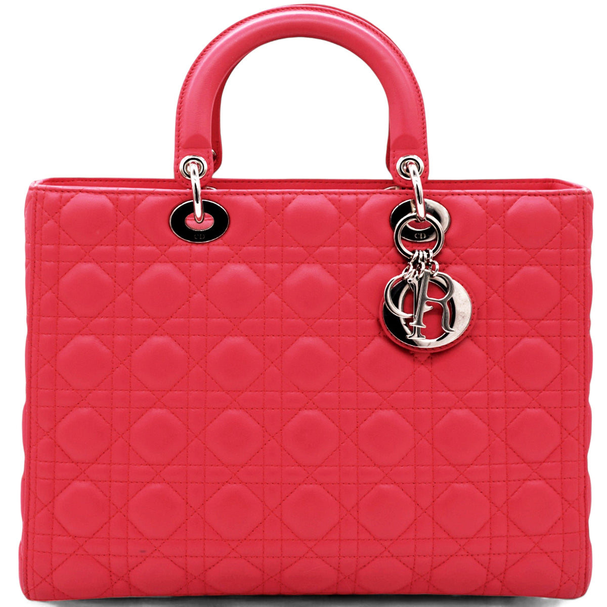Dior Lambskin Cannage Large Lady Dior Pink