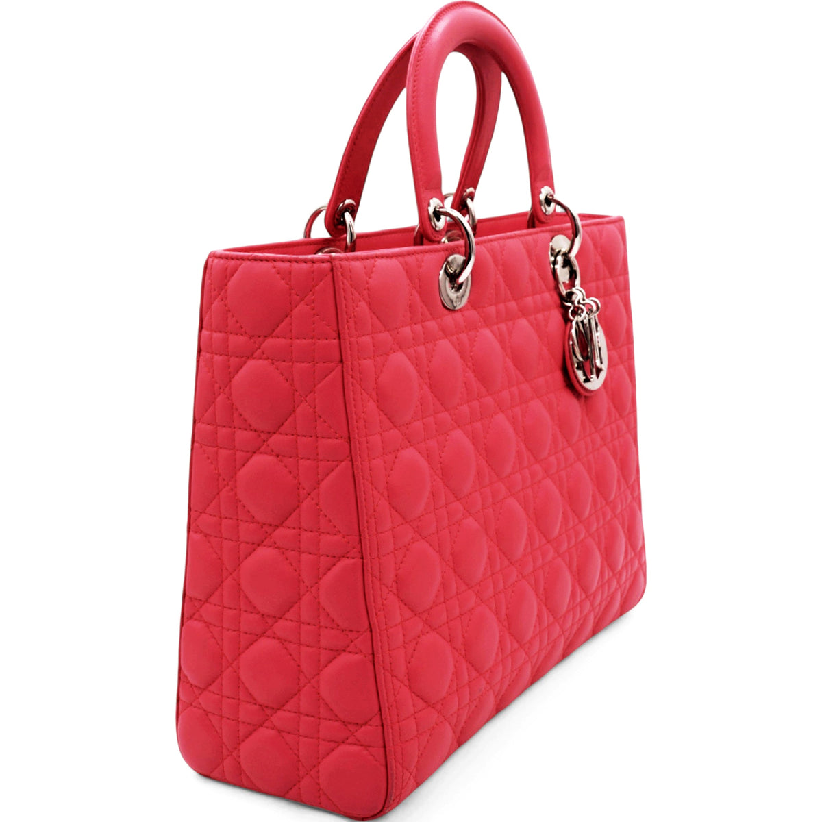 Dior Lambskin Cannage Large Lady Dior Pink