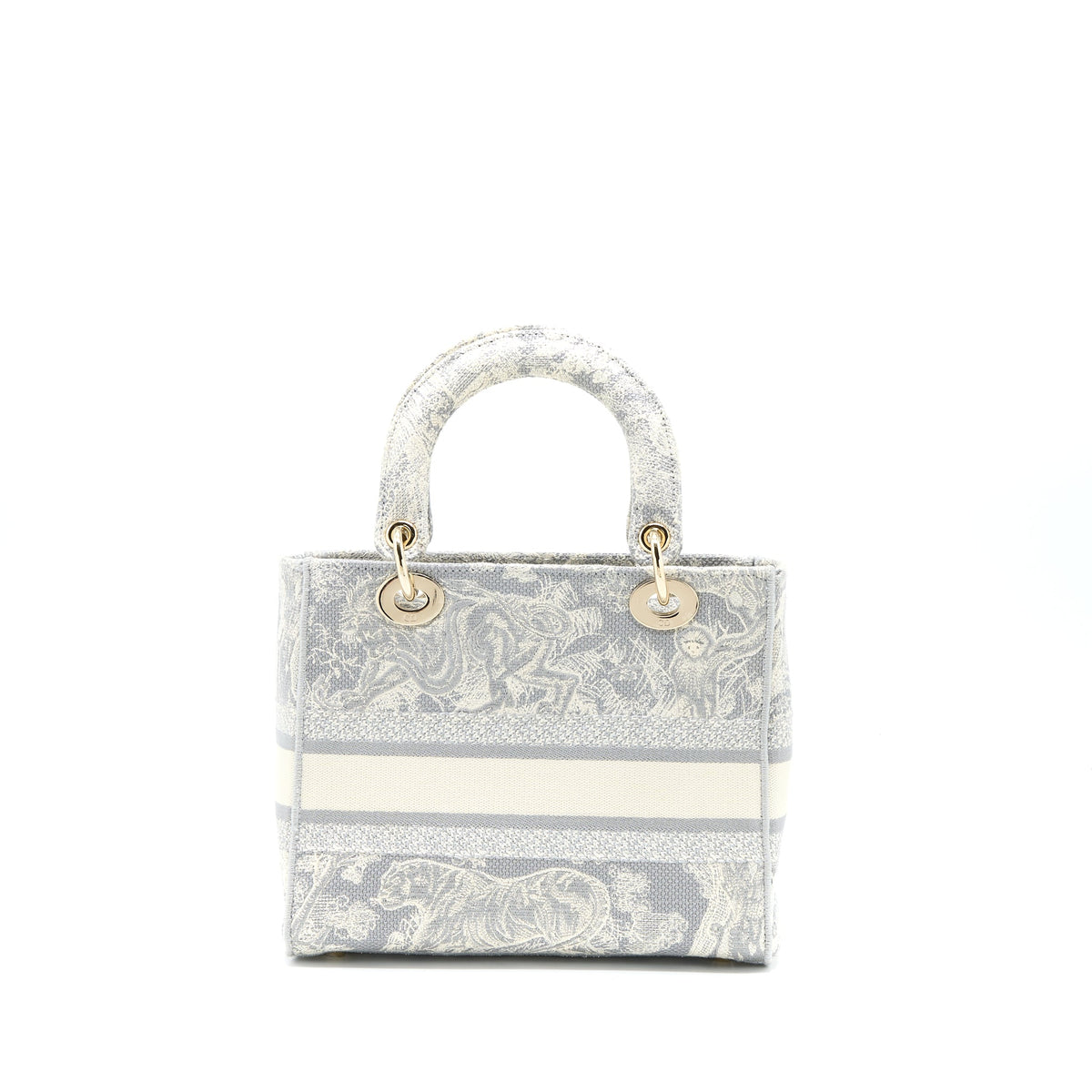 Dior Medium Lady Dior Bag D-lite Bag Light Grey LGHW