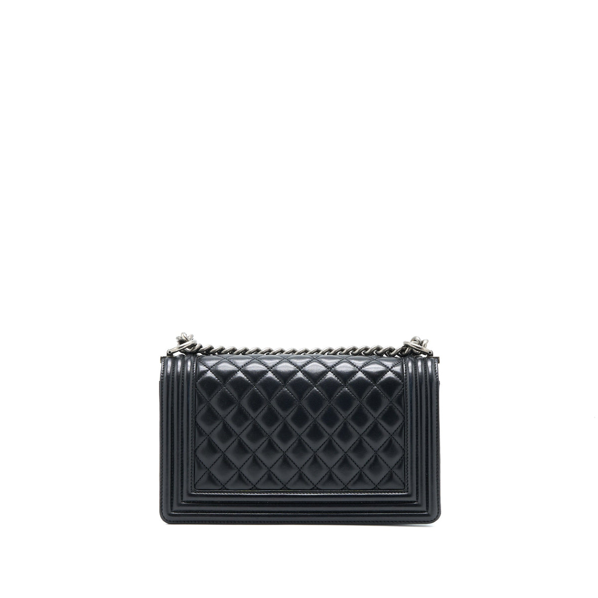 Chanel Medium Boy Bag Lambskin Black Ruthenium SHW