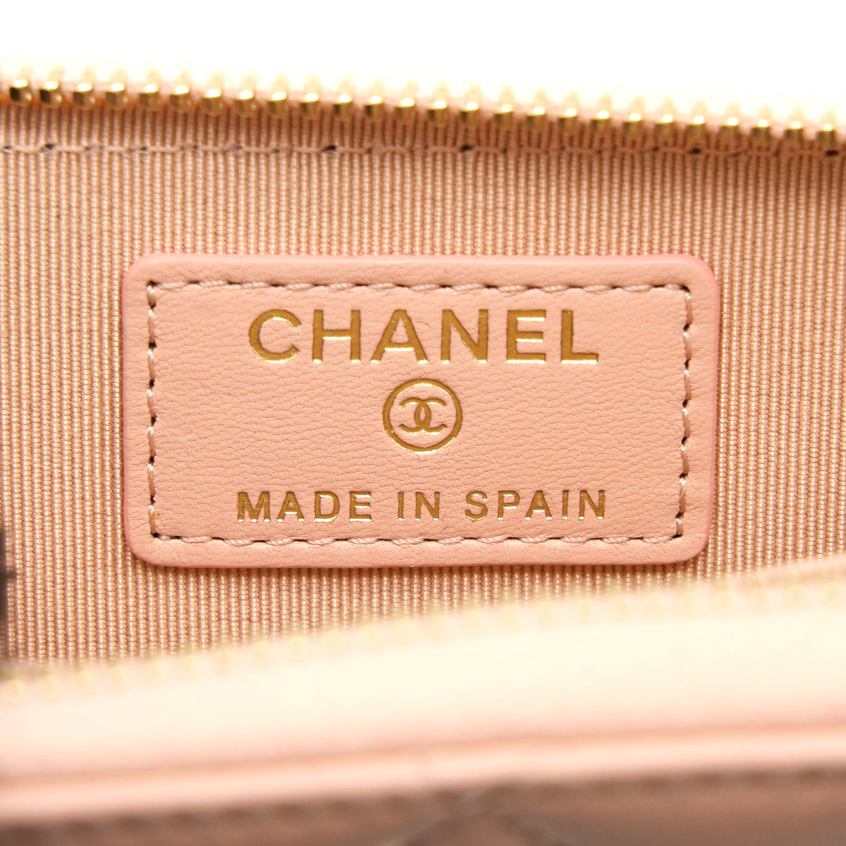 Chanel Zip  Holder Lambskin Light Pink LGHW