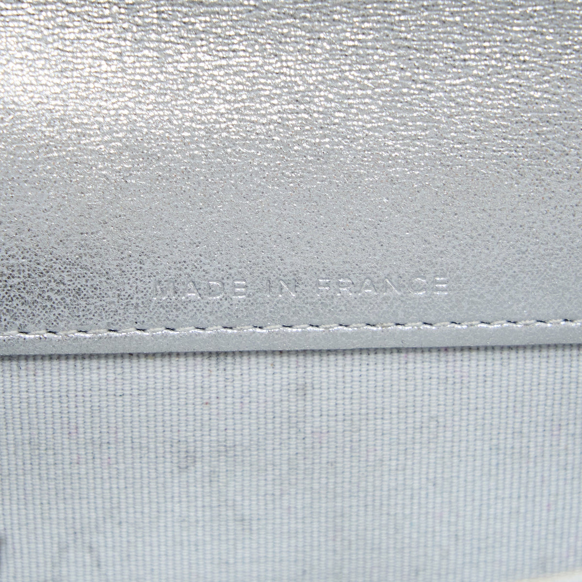 Chanel Quilted Classic Flap  Holder Lambskin Silver SHW