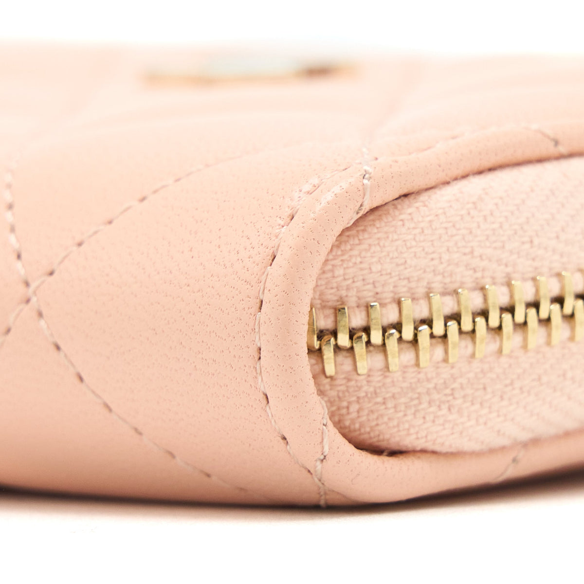 Chanel Zip  Holder Lambskin Light Pink LGHW