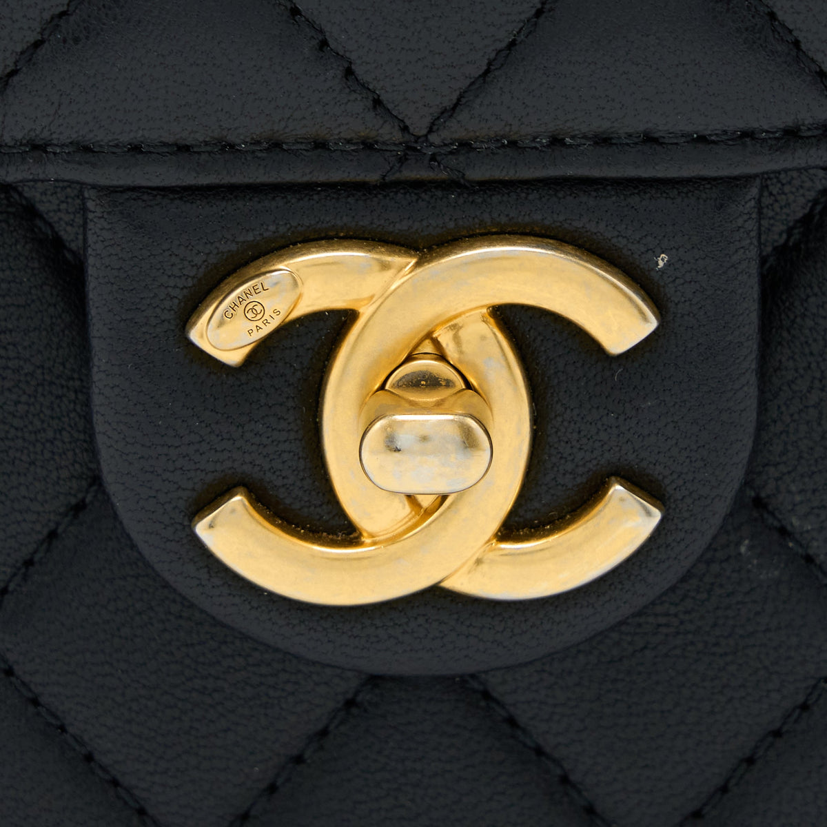 Chanel Vertical Pearl Flap Bag Goatskin Black GHW