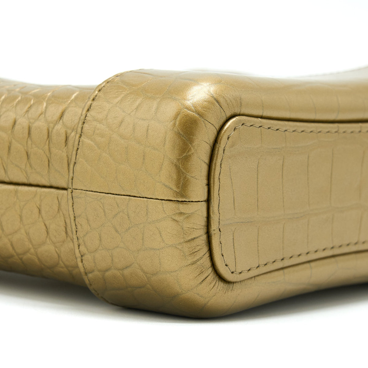 Chanel Small Gabrielle Hobo Bag Crocodile Embossed Calfskin Gold Multicolour Hardware