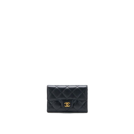 Chanel Classic Flap holder Caviar Black GHW