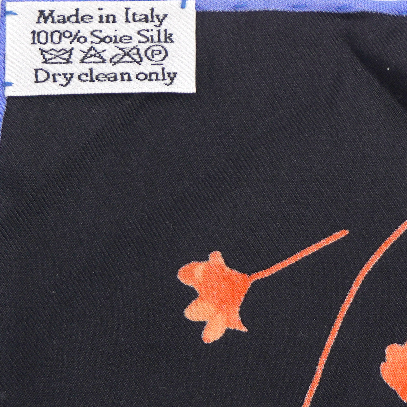 Dior Silk Black Floral Scarf 45cm * 45cm