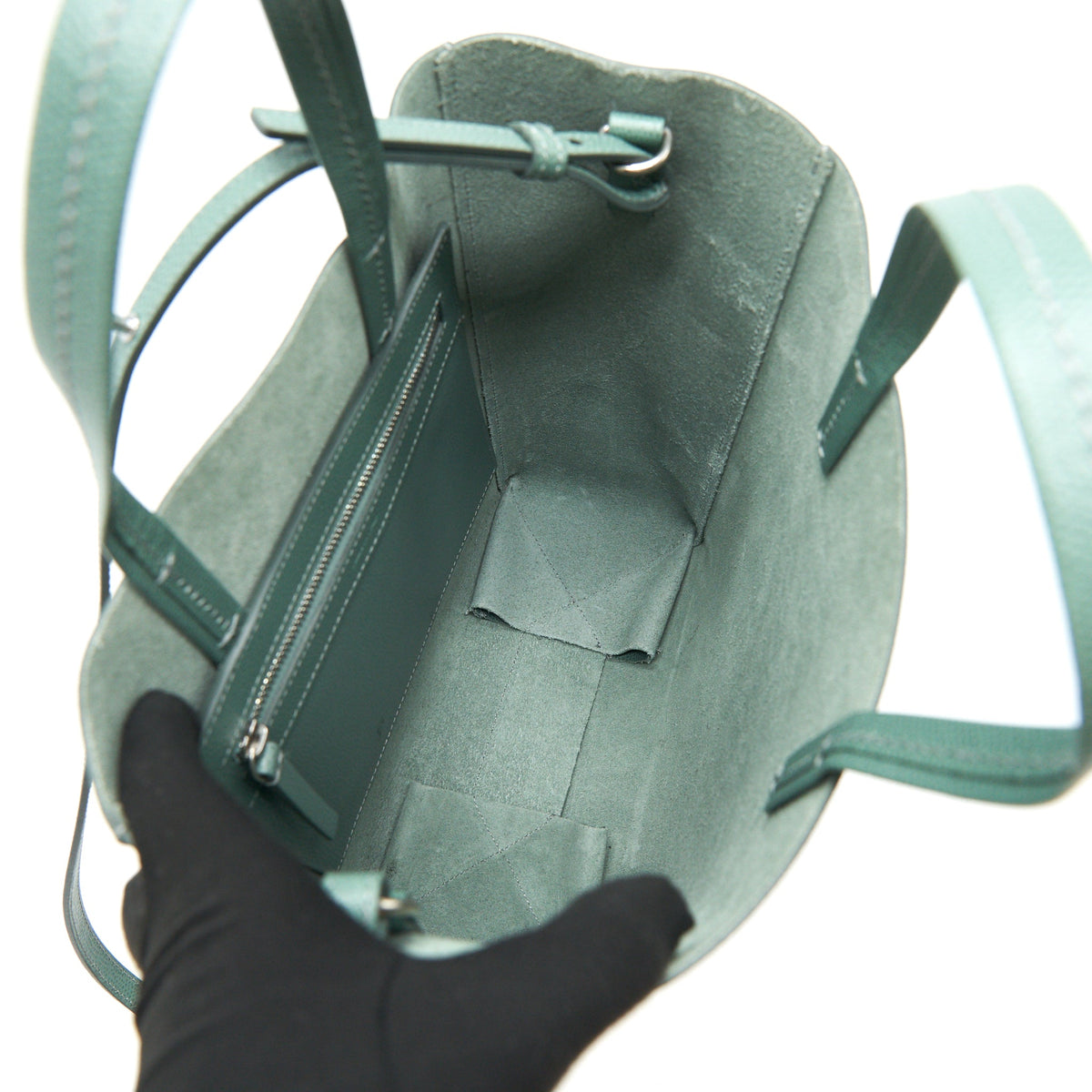 Celine Small Vertical Bucket Bag Deep Mint SHW