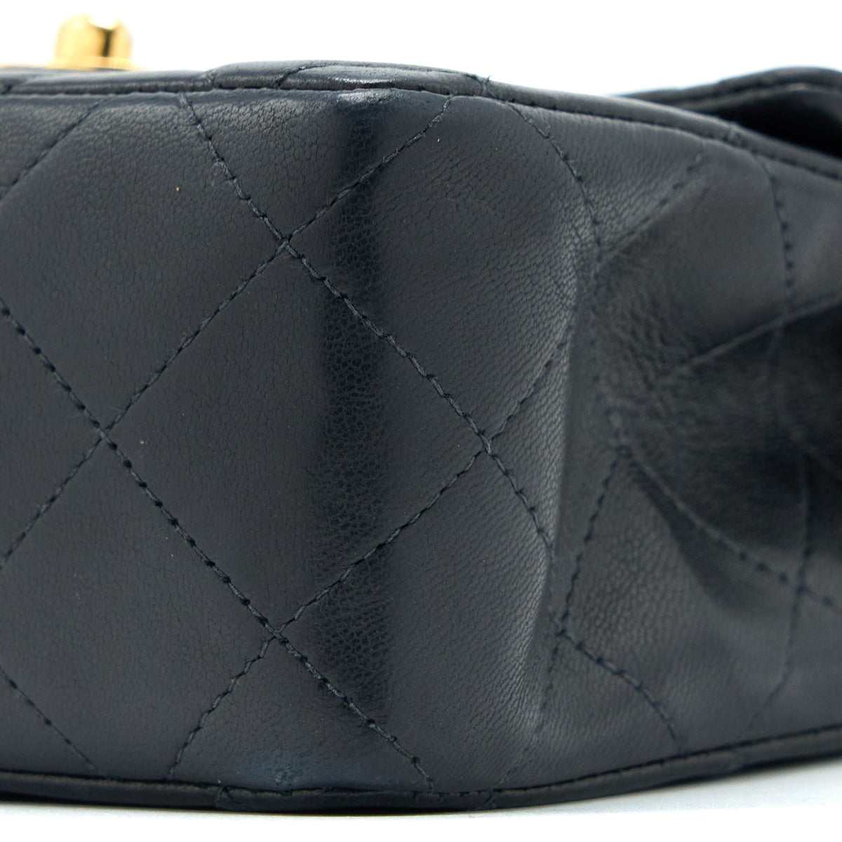 Chanel Vintage Square Flap Bag Lambskin Black GHW