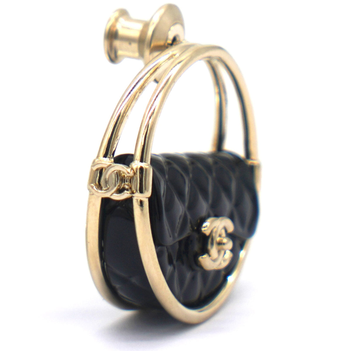Chanel Quilted Flap Hoop Brooch