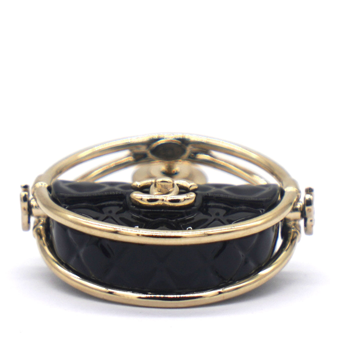 Chanel Quilted Flap Hoop Brooch