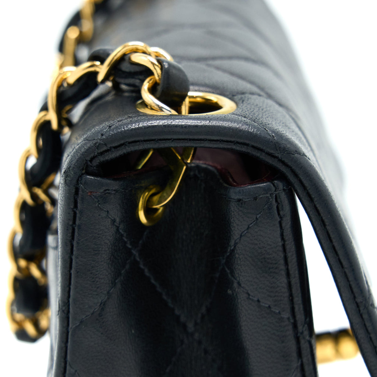 Chanel Vintage Square Flap Bag Lambskin Black GHW