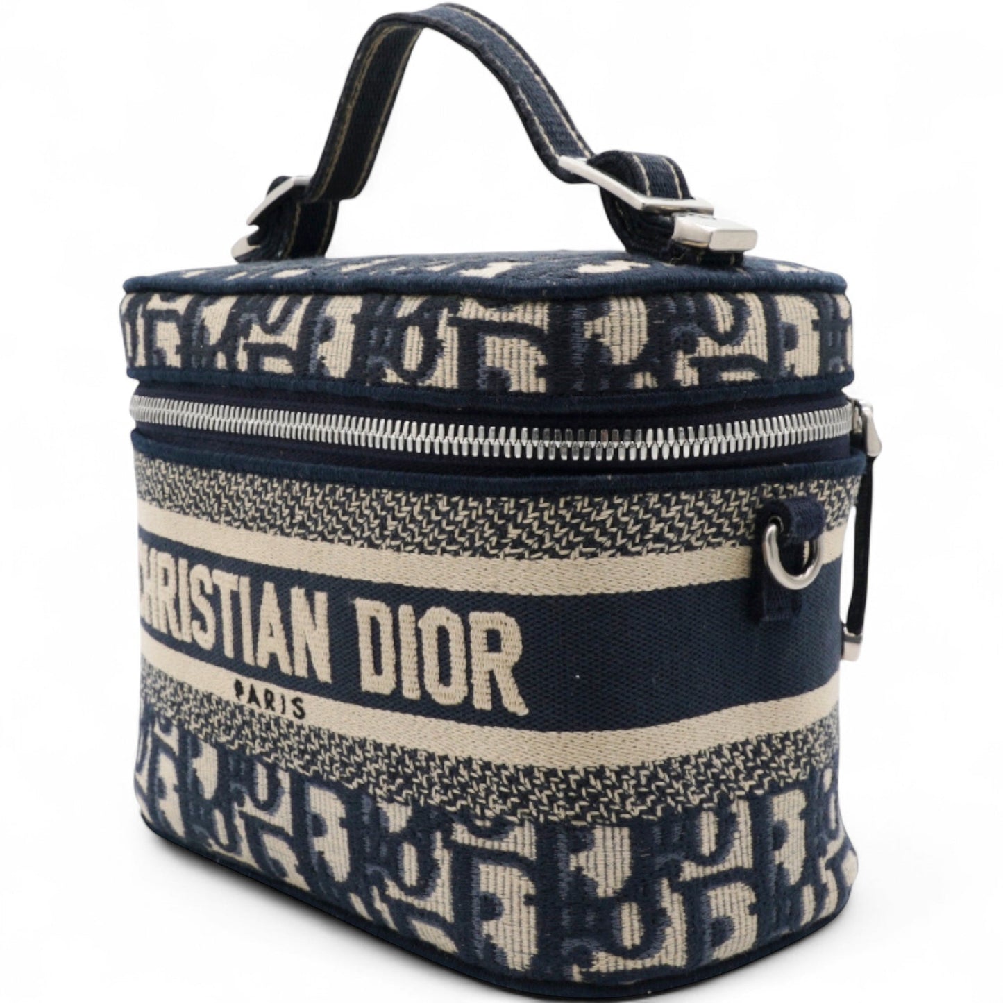Oblique Diortravel Vanity Case Blue