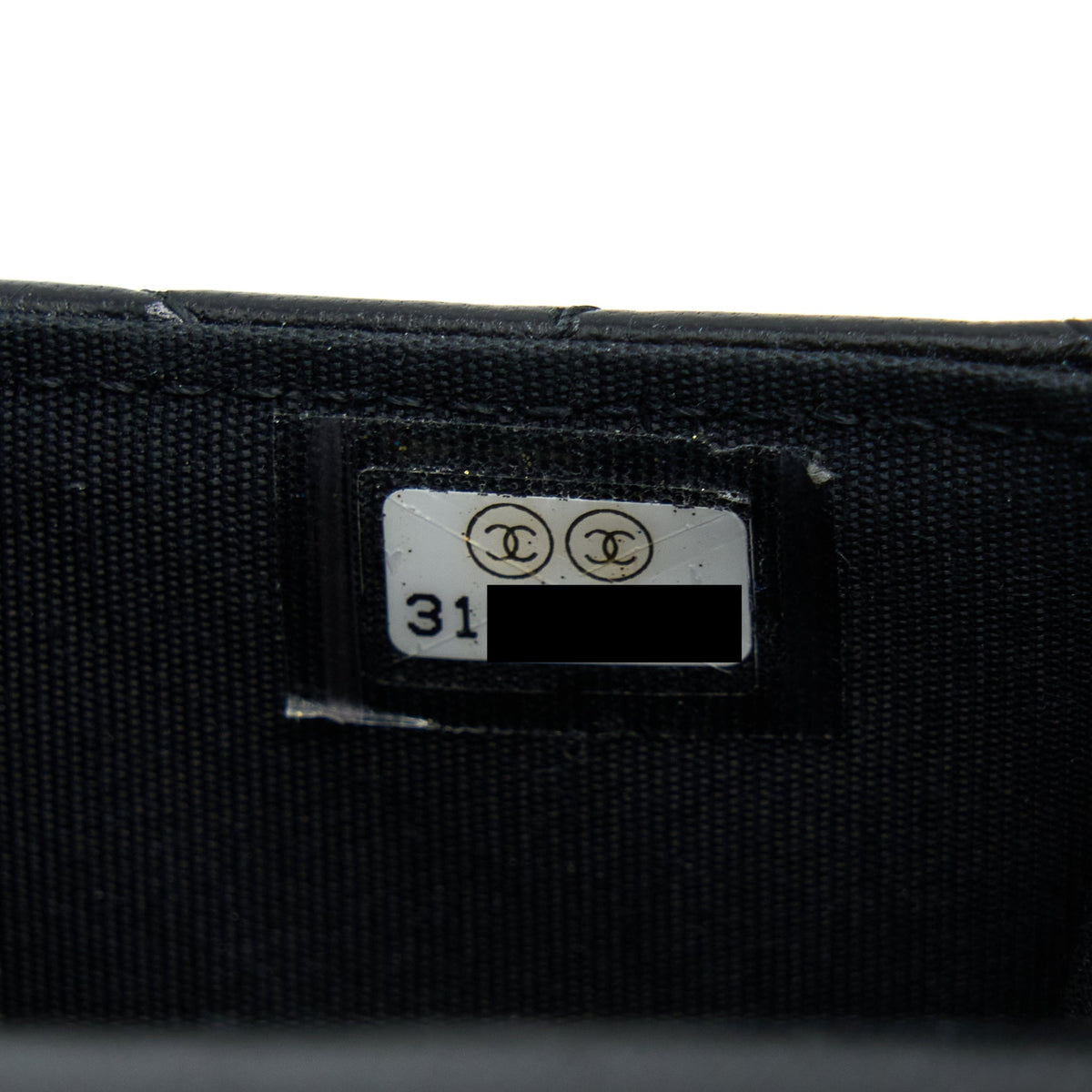 Chanel Top Handle Mini Flap Card Holder Lambskin Black GHW