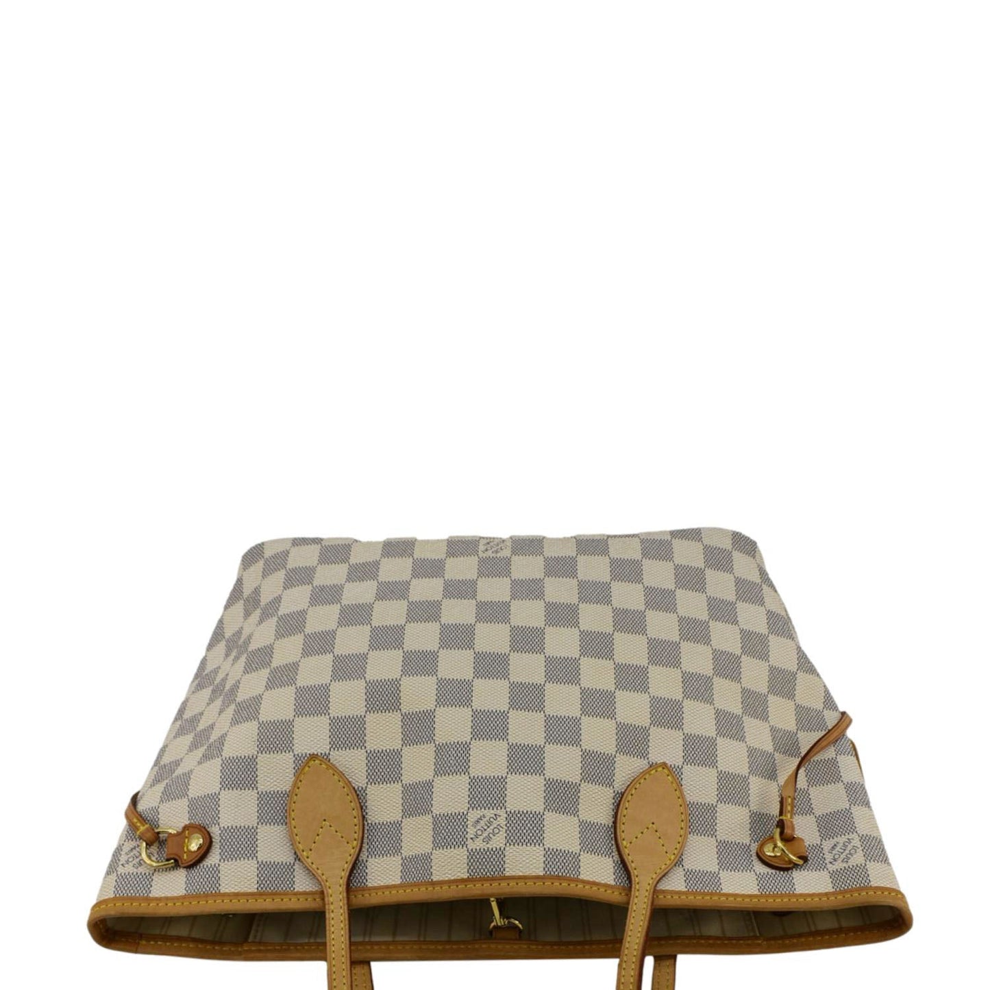 LOUIS VUITTON Neverfull PM Damier Azur Tote Bag White