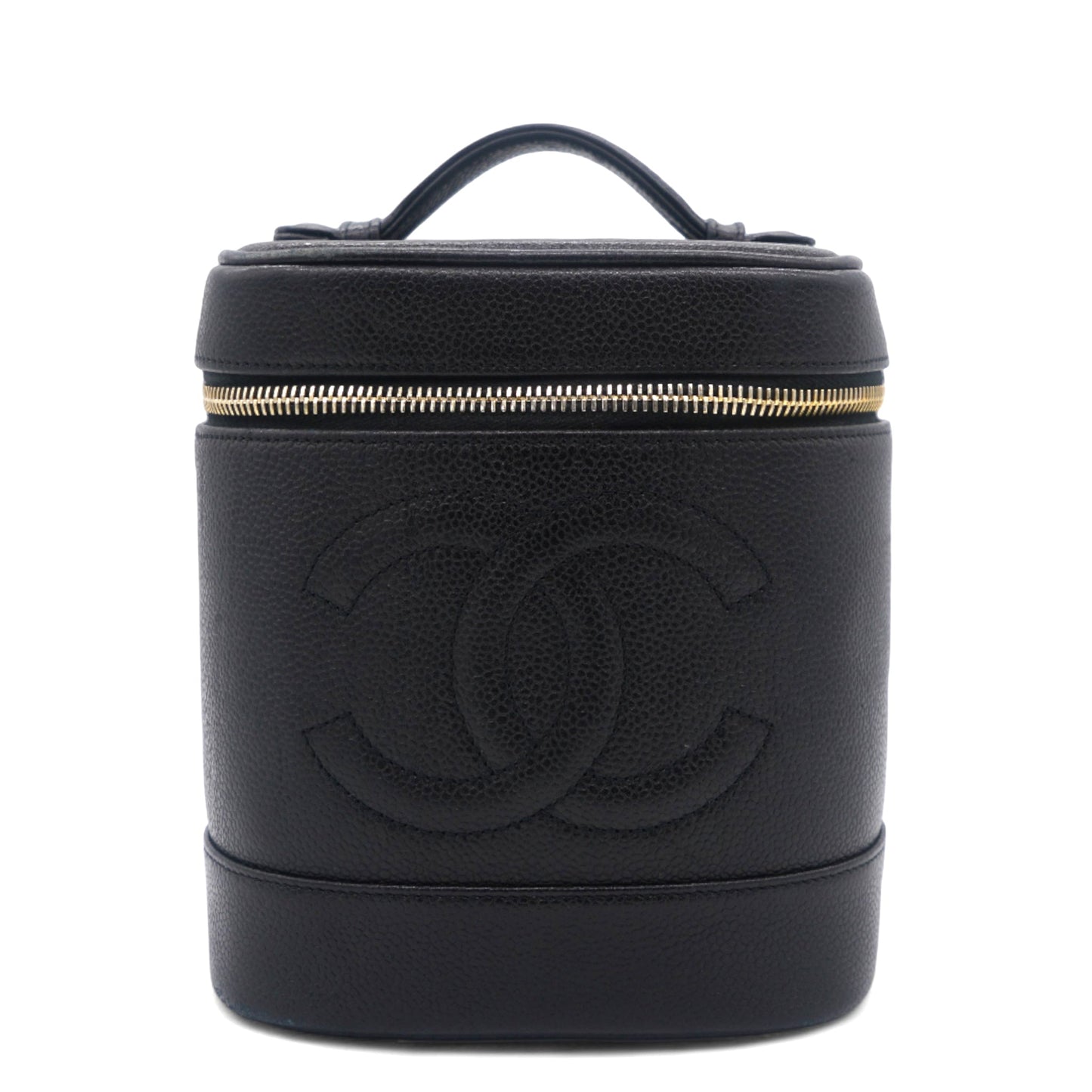Chanel Caviar Vanity Cosmetic Case Black