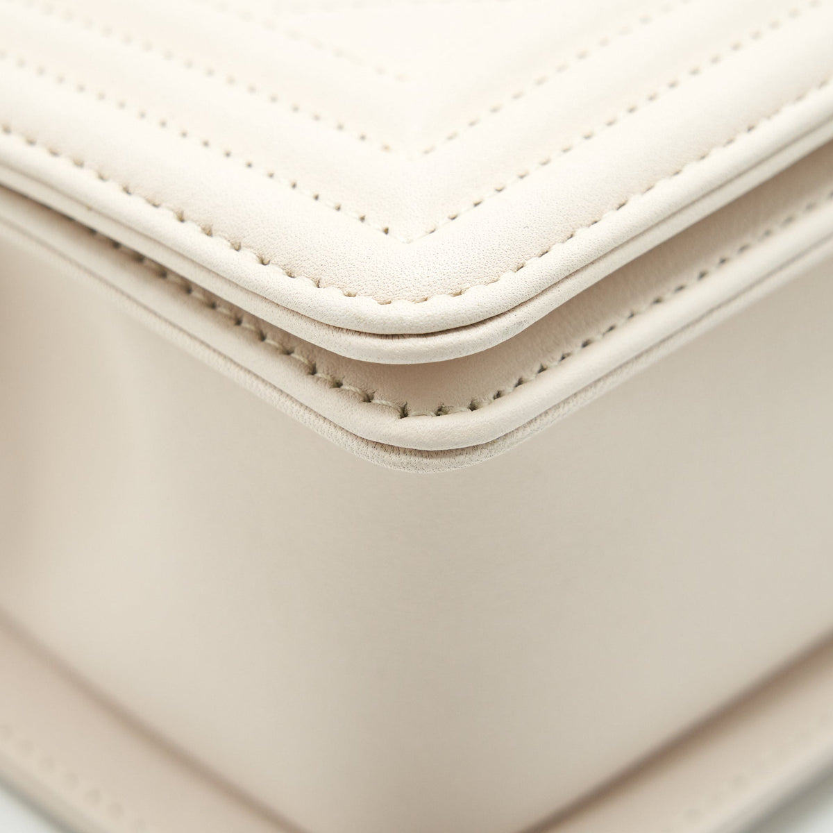 Chanel Small Boy Chanel Calfskin white GHW