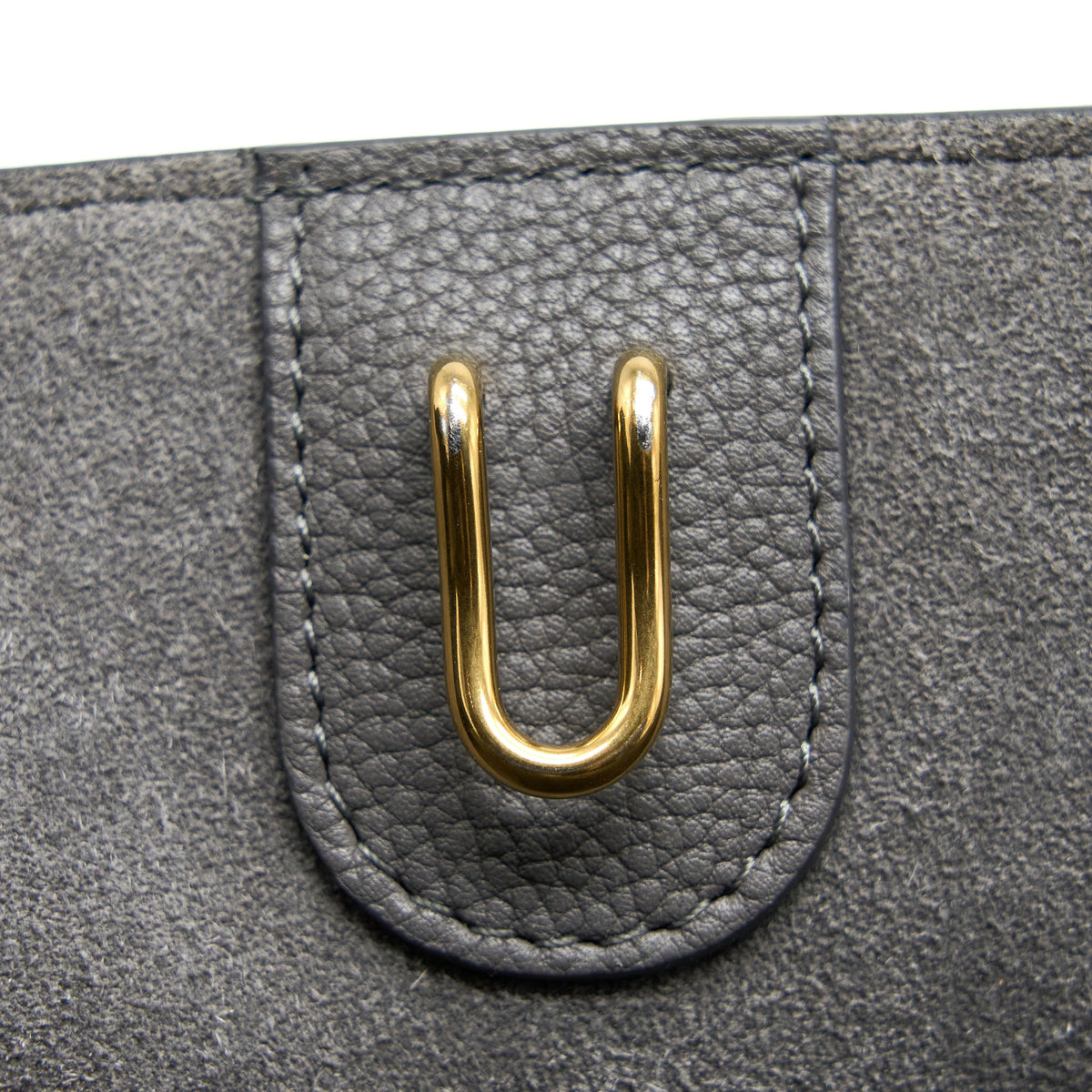 Celine Sangle Bucket Bag Grained Calfskin Grey GHW