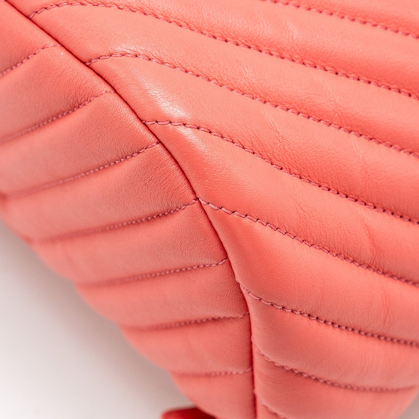 Chanel Small Urban Spirit Backpack Chevron Calfskin Pink SHW