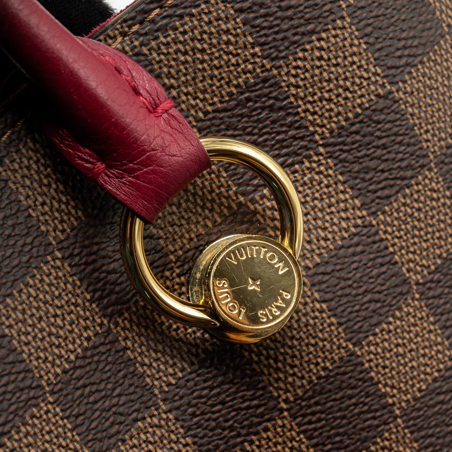 Louis Vuitton Top Handle Crossbody Bag Damier Ebene GHW