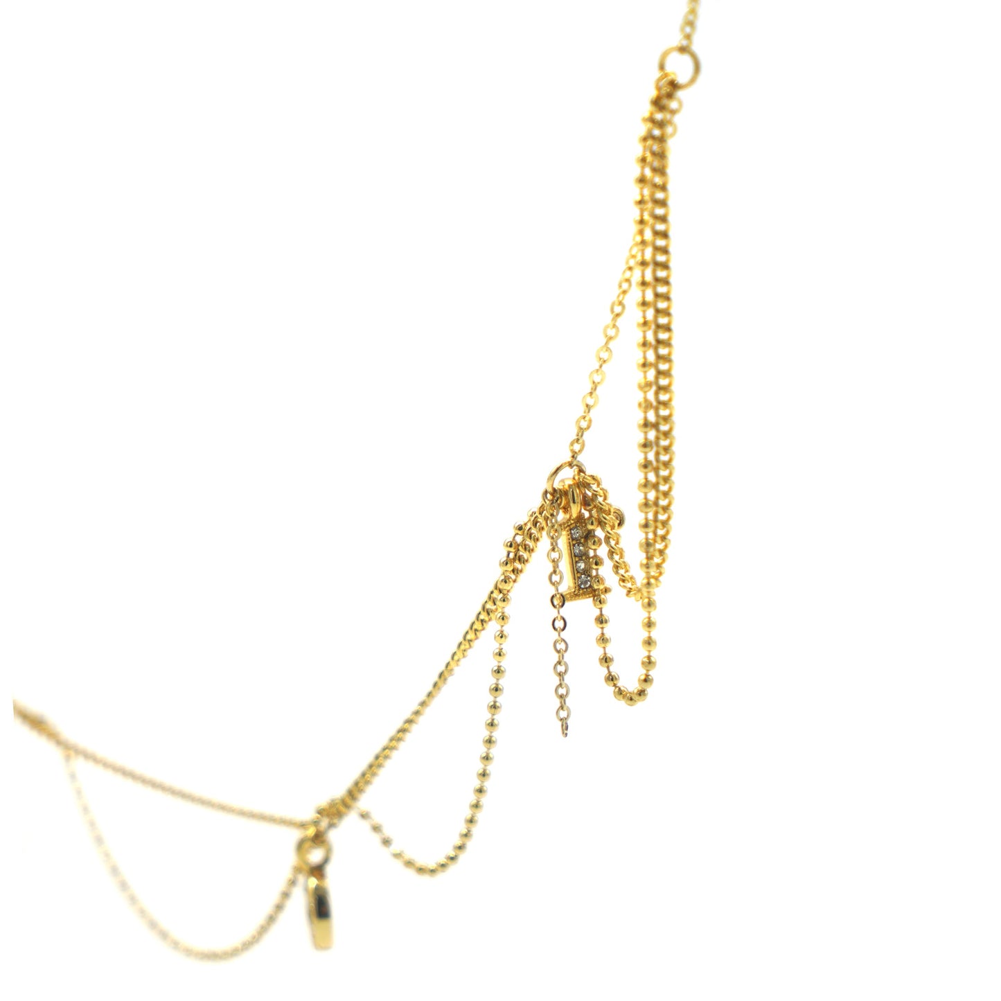 Dior Aged Gold D.I.O.R Layered Necklace