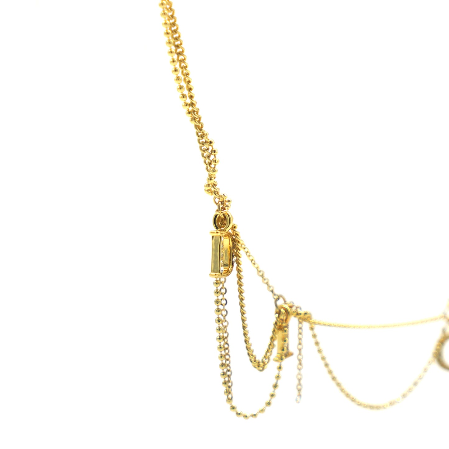 Dior Aged Gold D.I.O.R Layered Necklace