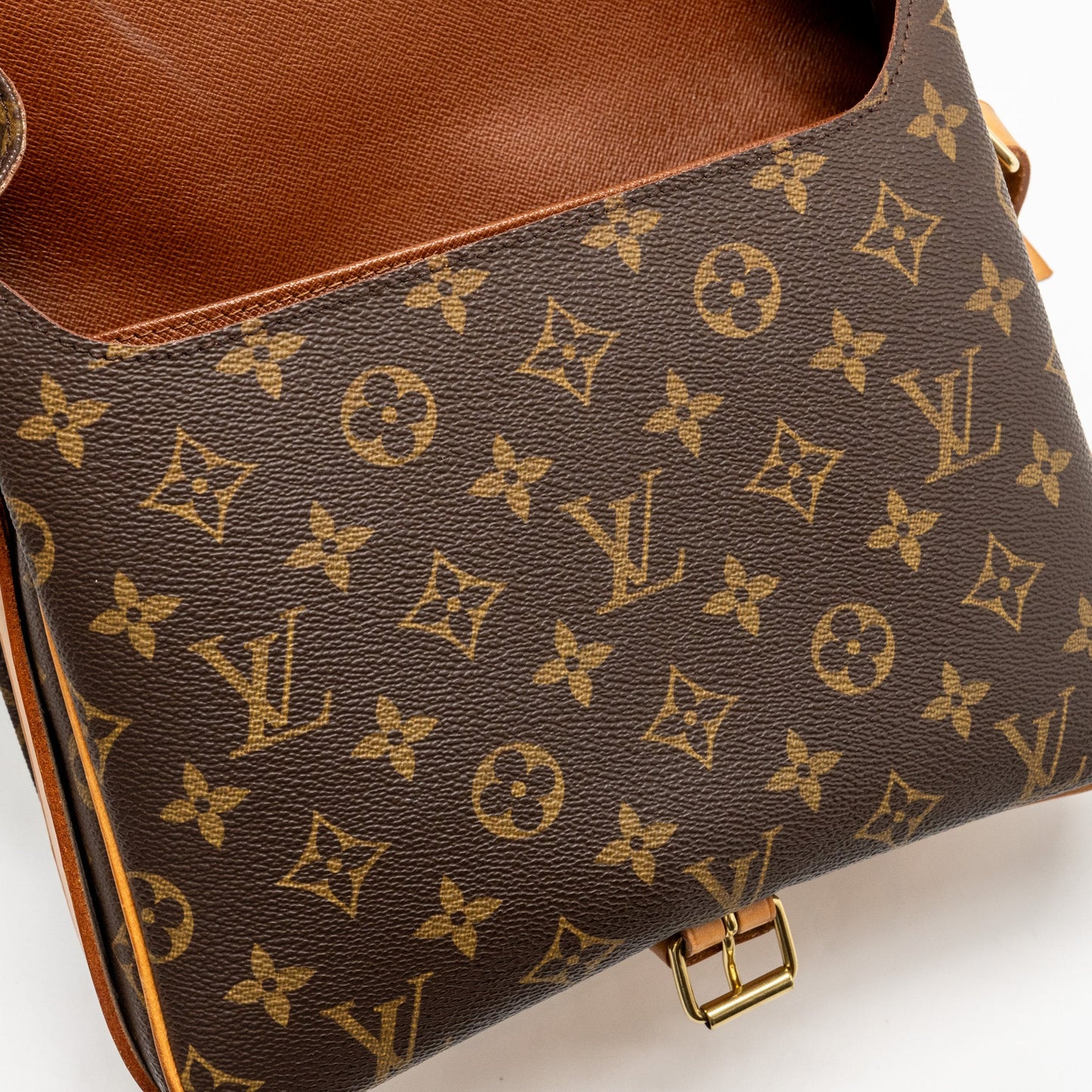 Louis Vuitton Vintage Messenger Crossbody Bag Monogram Canvas GHW