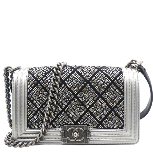 Chanel Embellished Boy Flap Bag Medium