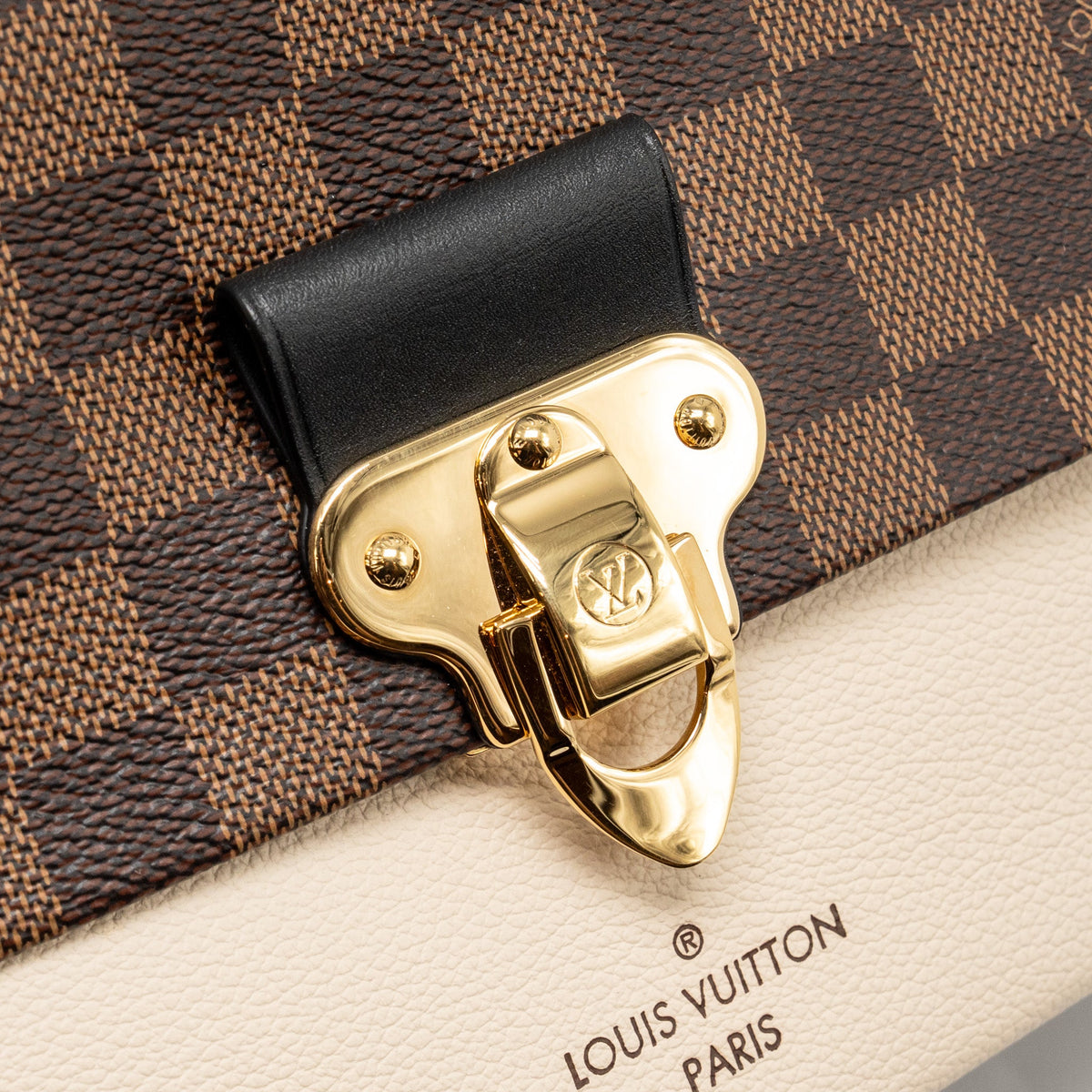 Louis Vuitton Vavin PM Damier Ebene Canvas Cream White GHW
