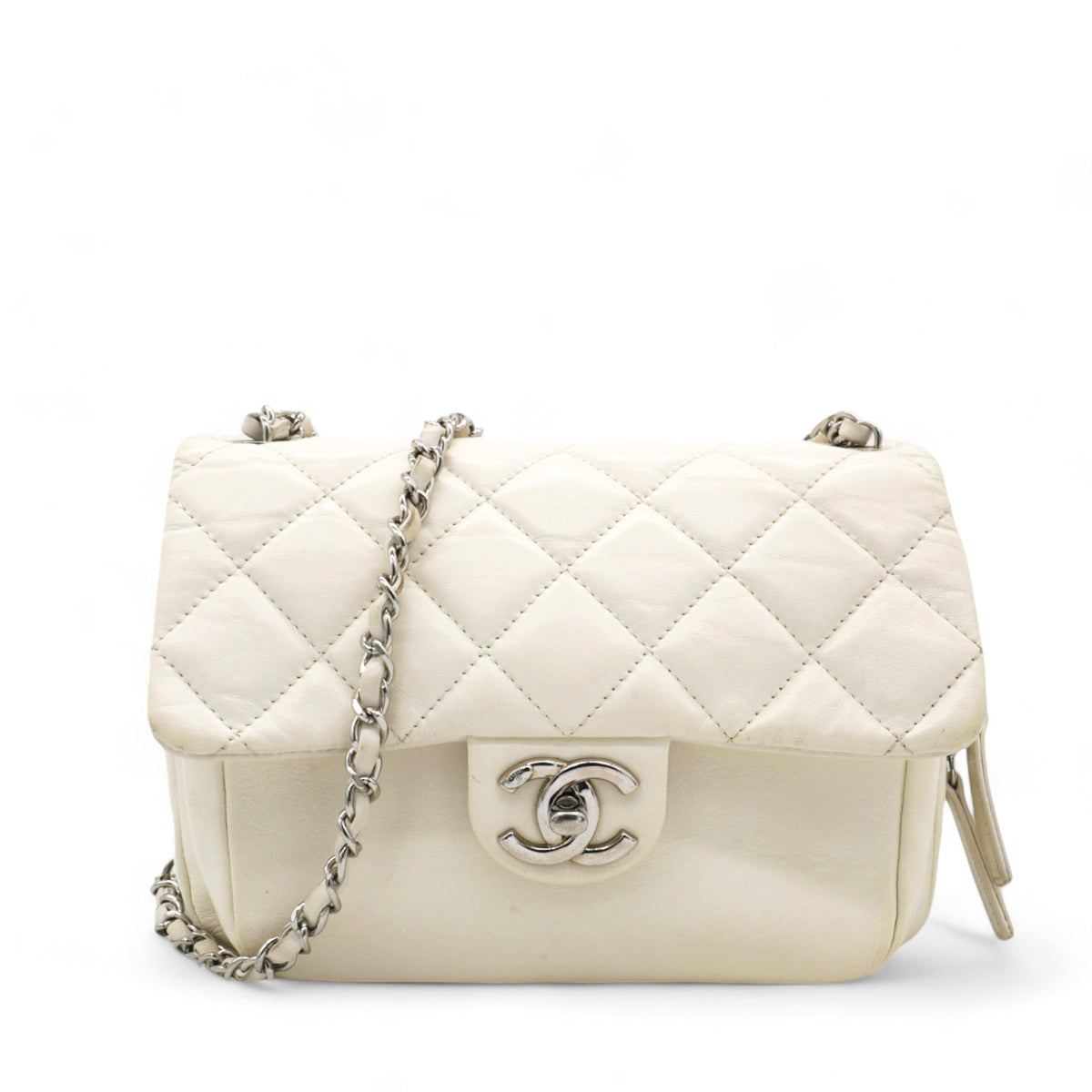 Chanel Square Flap Bag White