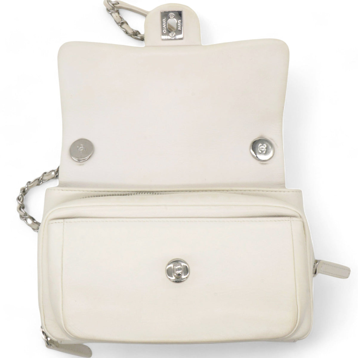 Chanel Square Flap Bag White