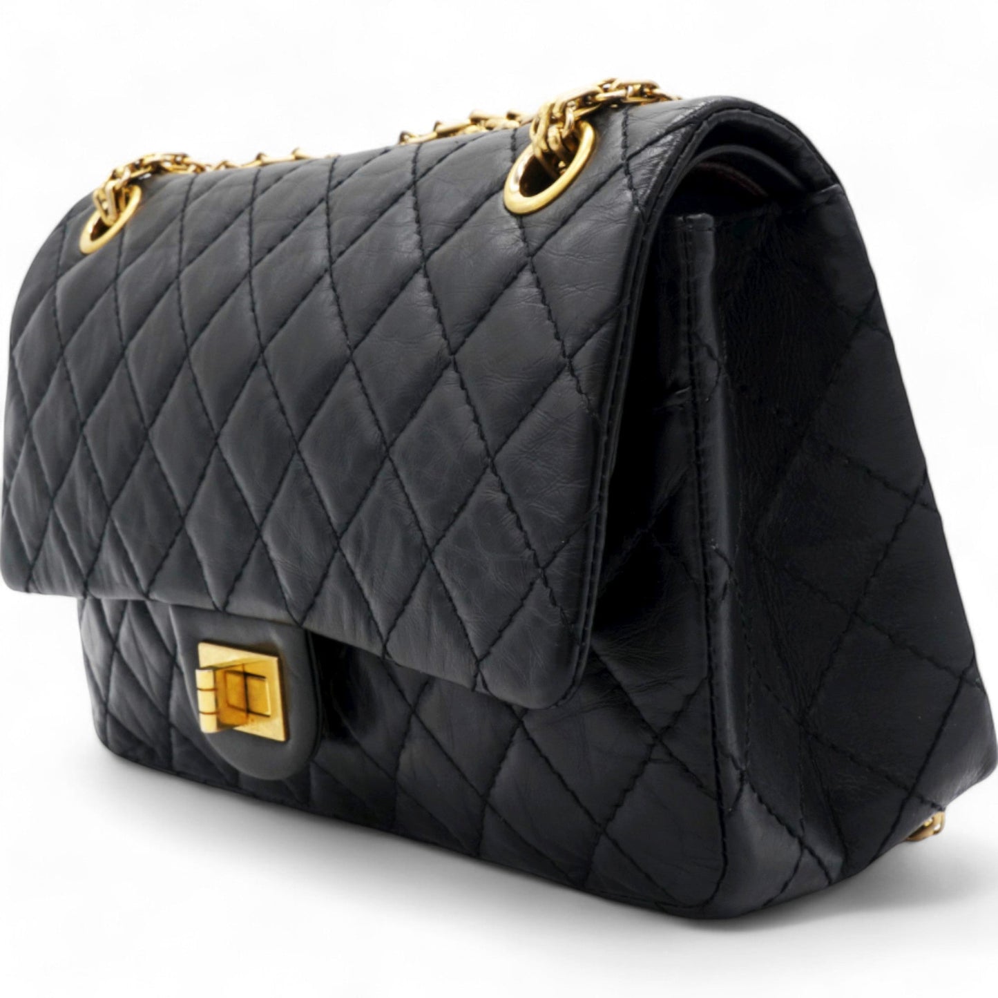 Chanel Aged Quilted 2.55 Reissue 225 Flap Black