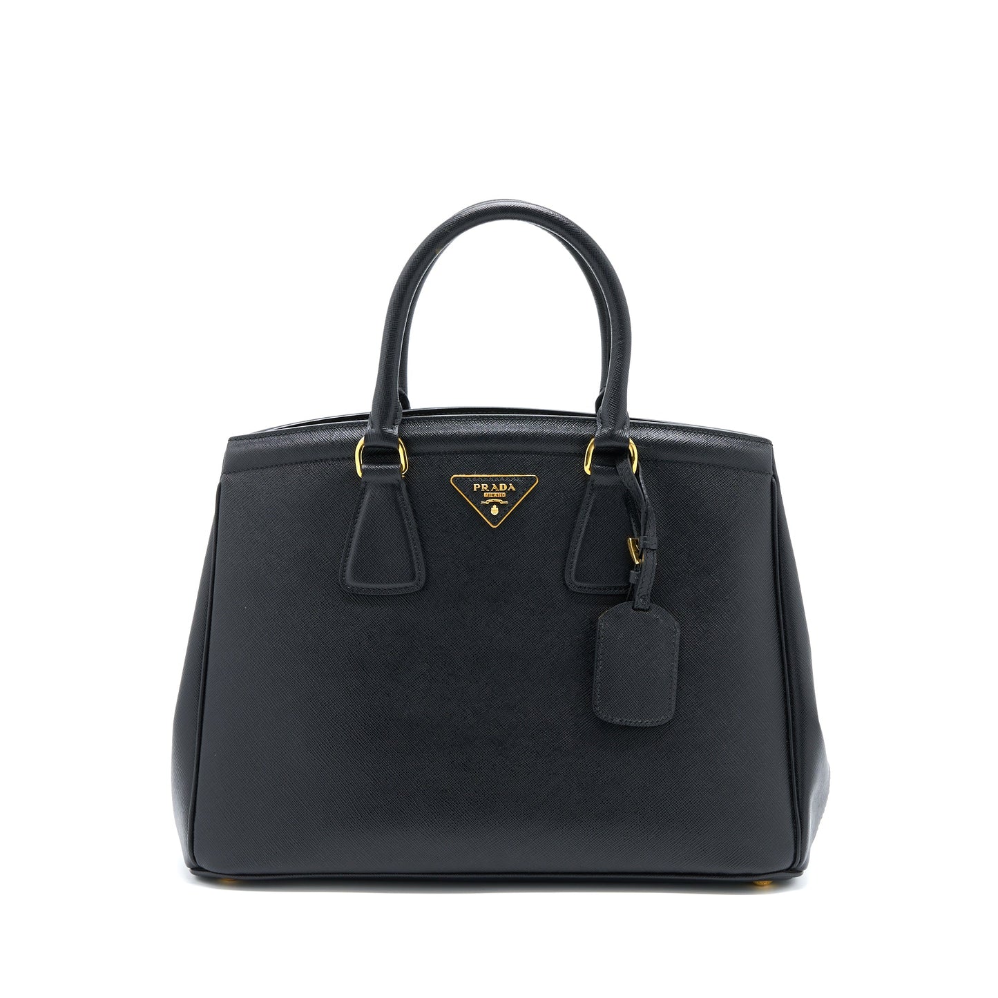 Prada Top Handle Tote Bag Calfskin Black GHW