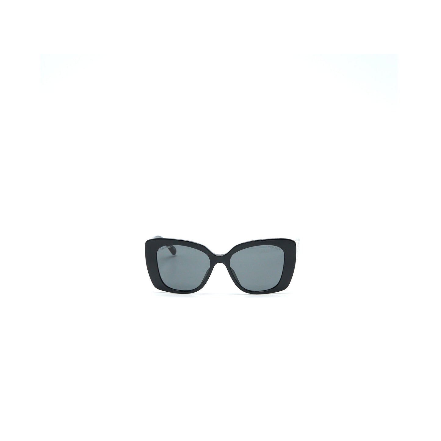 Chanel 5422 Square Sunglasses Crystal Black/White