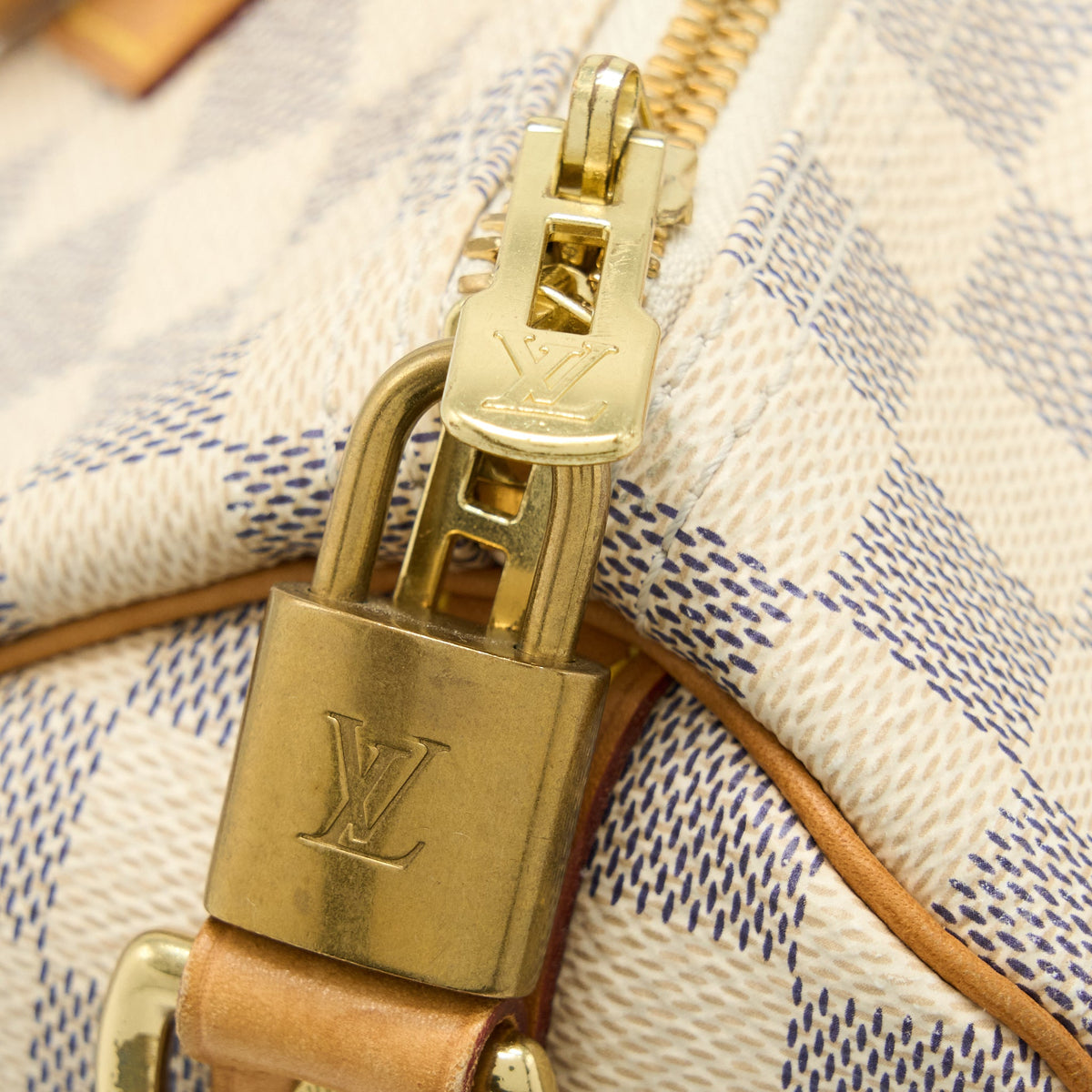 Louis Vuitton Speedy Bandouliere 30 Damier Azur GHW