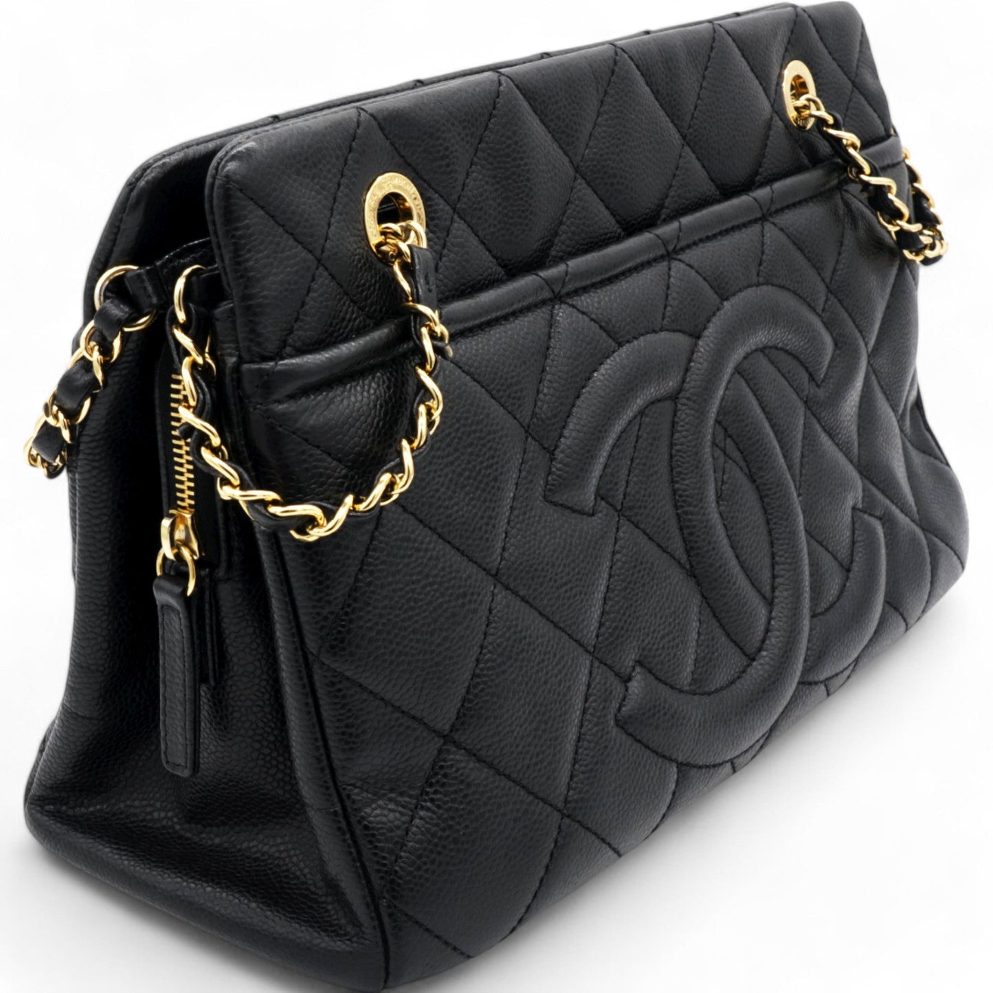 Chanel Caviar Quilted Timeless CC Soft Tote Black