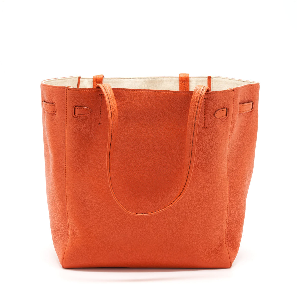 Celine Cabas Phantom In Soft Grained Calfskin Orange